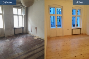 Old building renovation room after before